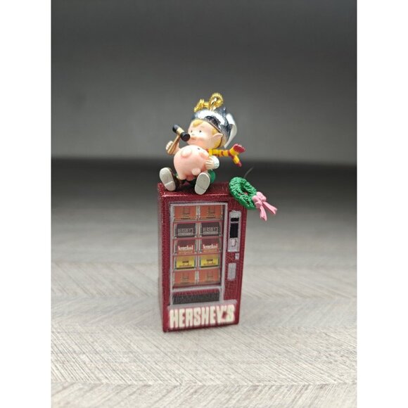Vtg Hershey's Chocolate Ornament Vending Machine Elf 1996 Enesco - Picture 2 of 6